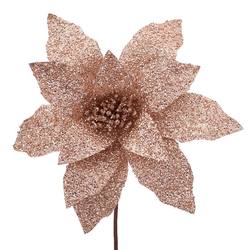 Rose Gold Glitter Poinsettia