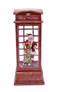 Phonebooth Snoglobe Santa & Elves