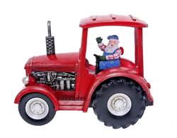 Red Tractor with Santa Snowglobe