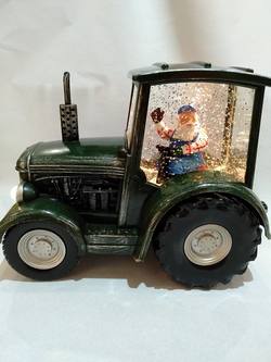 Green Tractor Snowglobe