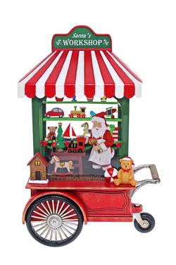 Christmas Workshop Cart Snow Globe (A)