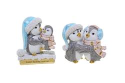Pink & Blue Penguin Ornaments - 2 Assorted