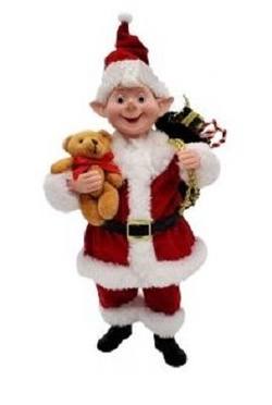 Elf  Santa with Teddy