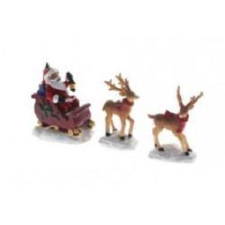 Mini Santa & Reindeer - set of 3