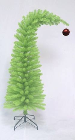 Grinchy Green Tree with Red Bauble 150cm