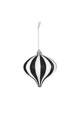 Black / White Teardrop Bauble