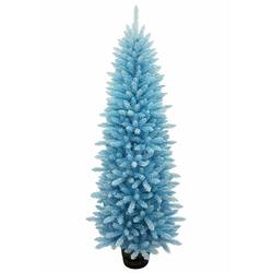 Blue Potted Tree - 7 Feet