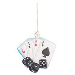 Cards & Dice Hanging Ornament
