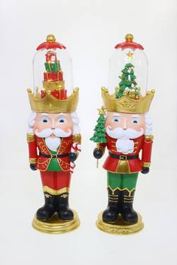 Lighted Nutcraker Domes - 2 Assorted