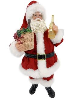 Santa with Wine and Basket