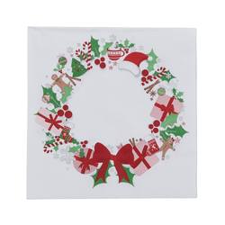 Luncheon Napkins - Christmas Wreath