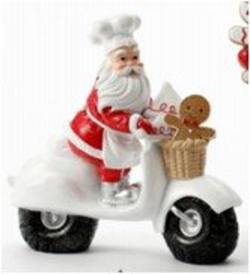 Baker Santa on a Vespa