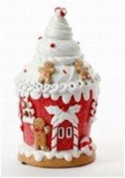 Gingerbread Cake House with LED Light - 8"