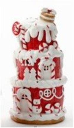 Gingerbread Cake House with LED Light - 12"