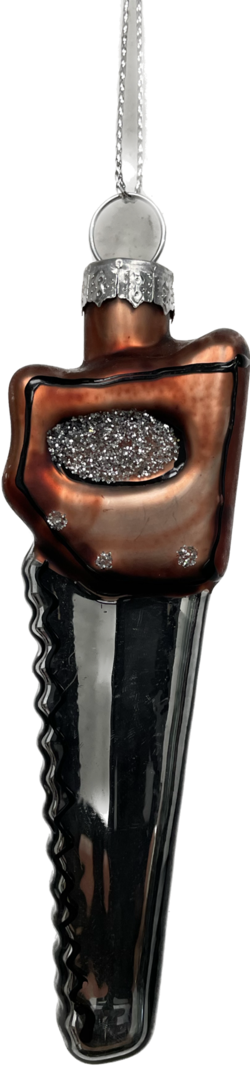 Glass Saw Hanging Ornament