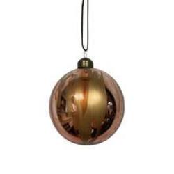 Pink Bronze Marbled Glass Ball