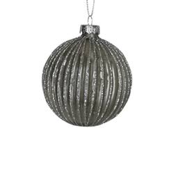 Champagne Ribbed Glass Ball Hanger