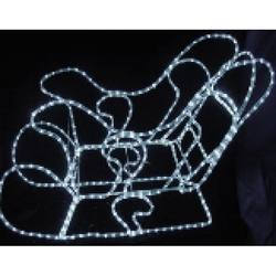 LED Sleigh  -  White